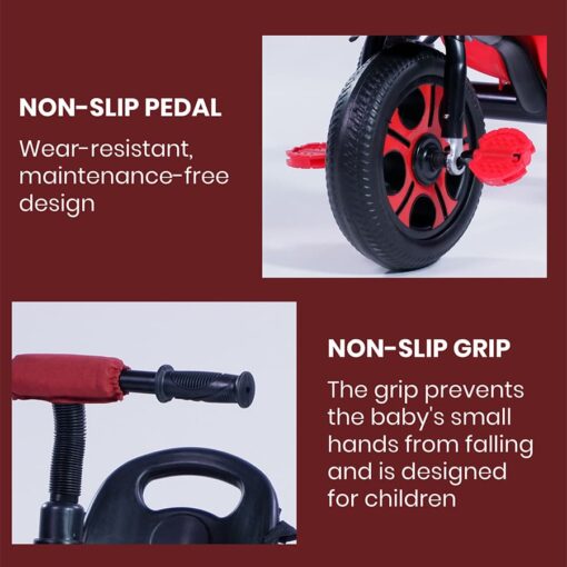[Refurbished] StarAndDaisy Wonder Tricycle Kids/Baby Tricycle Trike with Dual Storage Basket, Cushion seat, and seat Belt for Kids Boys Girls Age Group 1.5 to 5 Years (Red) - Image 6