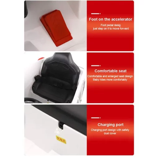 StarAndDaisy Battery car (7188), Rechargeable, Dual Drive, Dual Battery Multifunctional Car for Kids 0-5 Years (Red) - Image 5
