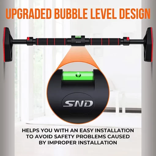 SND by StarAndDaisy - 360° Fitness Doorway Pull Up Bar, Upper Body Home Gym Equipment with Automatic Locking,Level Meter, Adjustable Width - Image 9