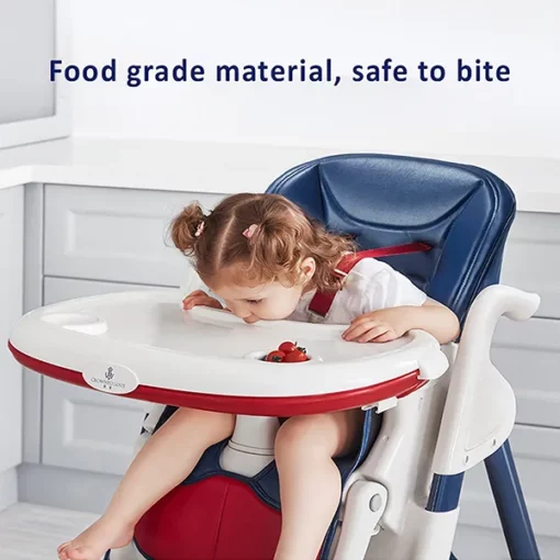 [Refurbished] Crowned Baby High Chair by StarAndDaisy for Kids 0.5 Yrs to 6 Yrs Eat, Play & Rest Baby Chair (Red & Blue) - Image 8