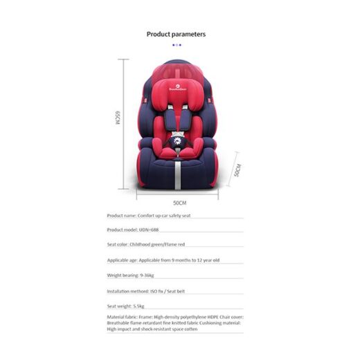 [Refurbished] StarAndDaisy Car Seat COMFORT UP, Booster Child Seat, with 5 Point Harness, SIP, Adjustable Headrest, for Toddlers, Infant, Group 1/2/3, 9-36 Kg, Up to 12 Years, Safety Certificate ECE R44/04 [Red] - Image 7