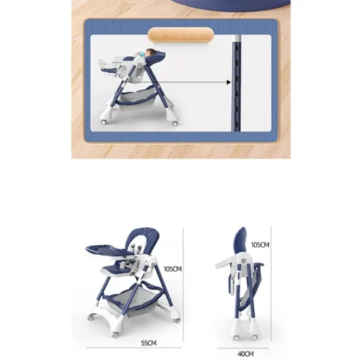 [Refurbished] StarAndDaisy Premium Luxury High Chair (Pink) - Image 3