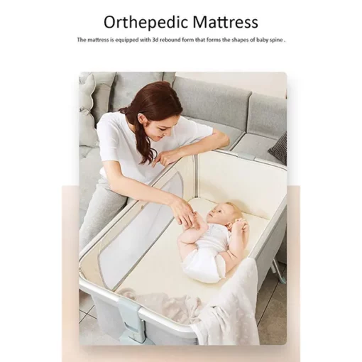 BabyTime (U.K.) - Newborn Baby Crib Cot with Rocker - Image 6