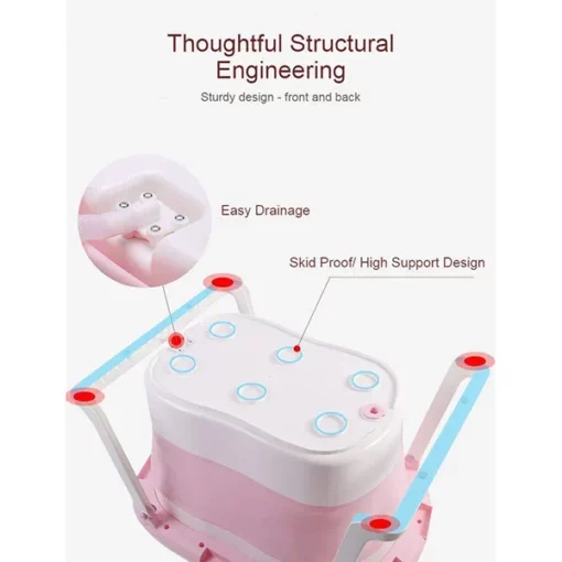 StarAndDaisy Baby Bath Tub for Kids with Anti Slip Bathing Support Legs - Image 5