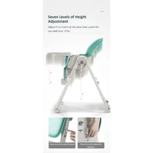 [Refurbished] StarAndDaisy Venus High Chair - Stable & Durable - Blue - Image 8