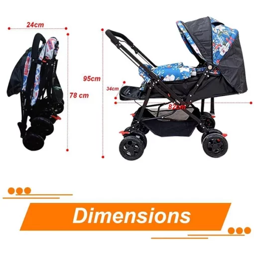 [Refurbished] StarAndDaisy Durable Sunshine Stroller Pram for Baby/Kids (Rainbow) - Image 6