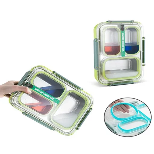 StarAndDaisy Stainless Steel Compartmental Dining Lunch Box - Pink - Image 6