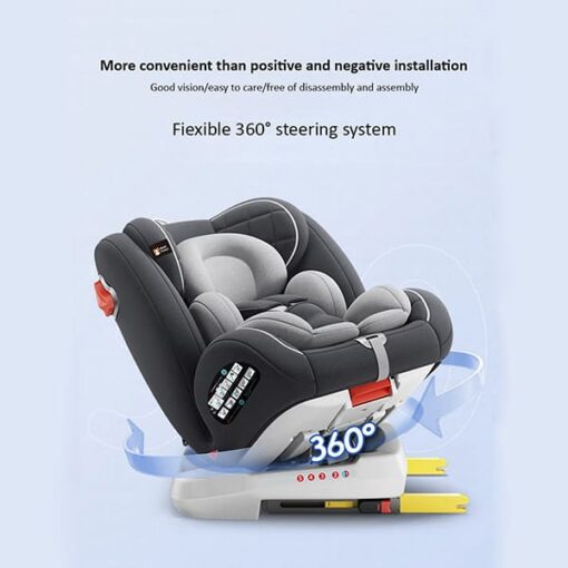 StarAndDaisy ISOFIX Baby Car Seat or Kids Car Seat 360° Swivel, Sun roof, Recline, SIP (Side Impact Protection)- Forward Rearward Facing Side Protection, Convertible (0-12 Year/0-36 kg), ECE R44-04 (Multi-green) - Image 8