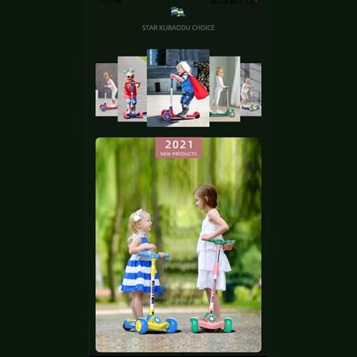 [Refurbished] StarAndDaisy Glider Toddler Scooter for Kids Ages 3-12 Years Old Boy Girl with 3 Wheel LED Lights, Extra-Wide Childrens Foldable Kick Scooter Kids Ages 3-12 with 4 Adjustable Height and Lean-to-Steer (PINK GREEN) - Image 21