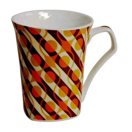 SND Homes Colored Multi Color Decal Milk Mug/Big Size Cup (300 ml Capacity) Made of Fine Bone China, Light, Translucent Tableware/Kitchenware/Homeware Set of 2 Cups, Mutli Color - Image 4
