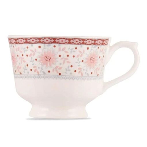 SND Homes Cup Saucer Sets with 6 Cups + 6 Saucer - New Modern Design Fine Bone China Ceramics Tableware Tea and Coffee Cups Set - Image 2