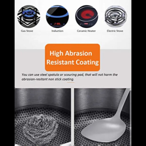 SND Homes Smart Cookware by , SUS 304 Abrasion Resistant Non Stick Coating 7 Layer Energy Saving Soup Pot Pan 5 Liter (26 cm Soup Pot) - Image 3
