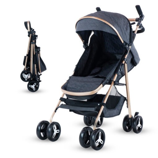 StarAndDaisy Urban Travel-Freindly Lightweight Easy Fold Compact Travel Baby & Kids Stroller, Pram & Buggy, Pushchair for mom on Wheels (Black)