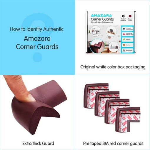 StarAndDaisy Baby Proofing Corner Guards | Pre-Taped Corner Protectors | Child Safety Edge Guards - (10 Pieces) - Image 7