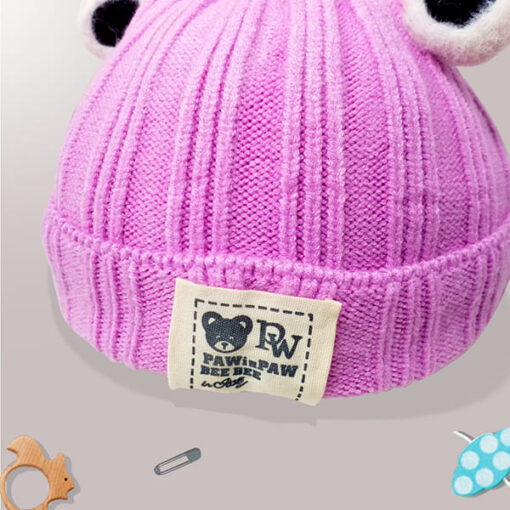 StarAndDaisy Kids Winter Cap (Upto 4 years kids - Lavender Magenta) - Image 4