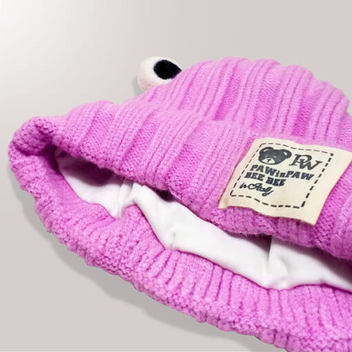 StarAndDaisy Kids Winter Cap (Upto 4 years kids - Lavender Magenta) - Image 3