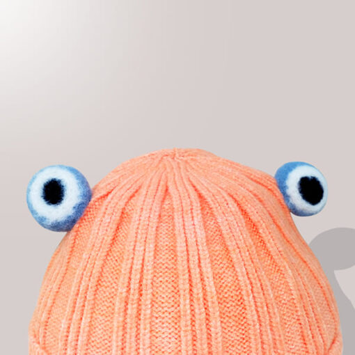 StarAndDaisy Kids Winter Cap (Upto 4 years kids - Neon Carrot) - Image 4