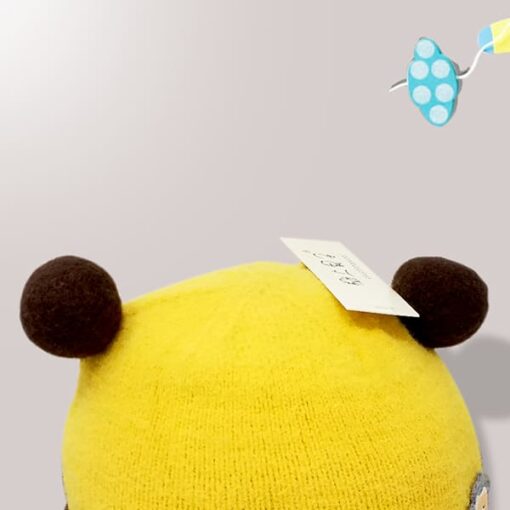 StarAndDaisy Kids Winter Cap (Upto 4 years kids – Ripe Lemon & Black) - Image 4