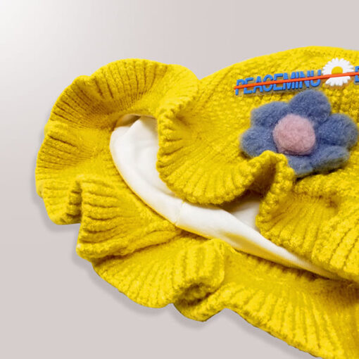 StarAndDaisy Kids Woolen Cap (Upto 4 years kids – Yellow) - Image 5