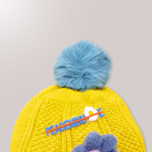 StarAndDaisy Kids Woolen Cap (Upto 4 years kids – Yellow) - Image 2