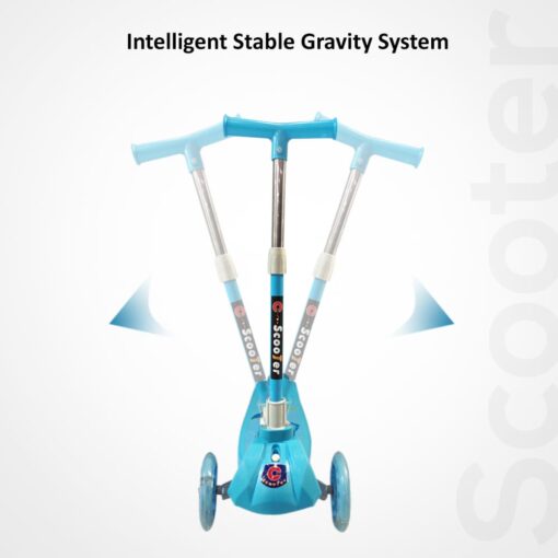 StarAndDaisy Toddler Scooter (Foldable) with 3 Wheels having Led Lights & Height Adjustable for Kids ( 4year+ Age ) | color - Blue - Image 3