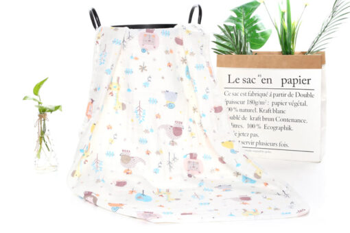 StarAndDaisy Swaddle Wrap Super Soft 100% Muslin Organic Cotton (Pack of 1 | Size 110cm by 110cm | Giraffe  Pattern) - Image 3