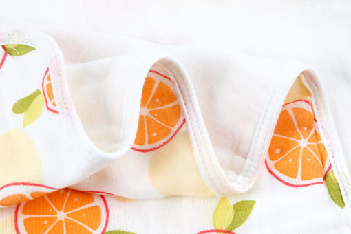 StarAndDaisy Swaddle Wrap Super Soft 100% Muslin Organic Cotton (Pack of 1 | Size 110cm by 110cm | Orange Pattern) - Image 2