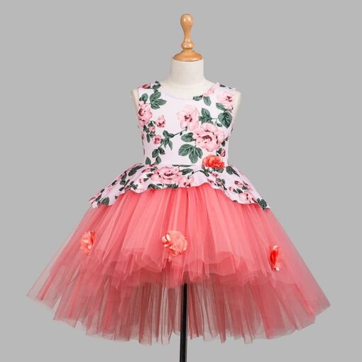 Toy Balloon Kids Girls Dark Peach Dress - Image 5