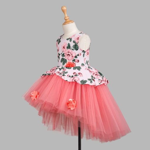 Toy Balloon Kids Girls Dark Peach Dress - Image 6
