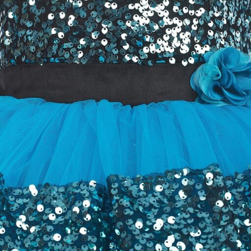 Sky Blue Girls Party Dress - Image 3
