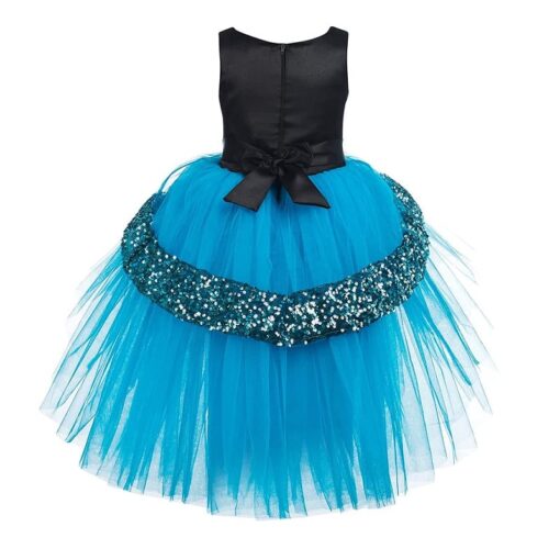 Sky Blue Girls Party Dress - Image 4