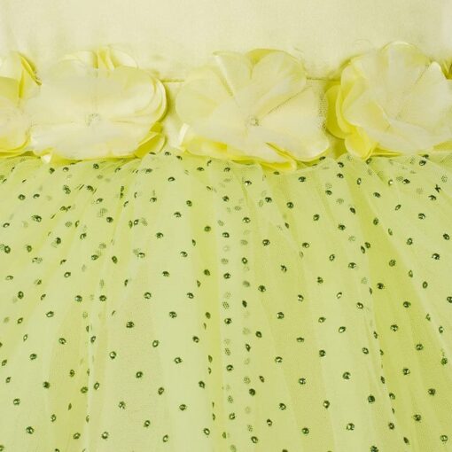 Girls Party Dresses -  High Low Girl Party Wear Dress (Light Green) - Image 3