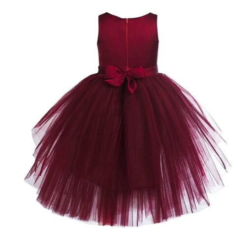 Maroon Hi Low Girls Party Wear Dress - Image 4