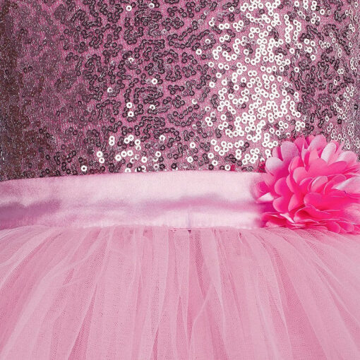 Baby pink High Low Girls Party Wear Dress - Image 6