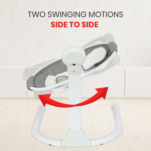 StarAndDaisy 360° Degree Rotating Premium Musical Rockers Baby Swings for Infants Electric Adjustable - Image 6