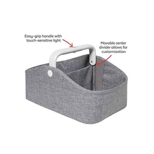 Skip Hop Light Up Diaper Caddy, Grey, 1 Count (Pack of 1) (304300) - Image 2