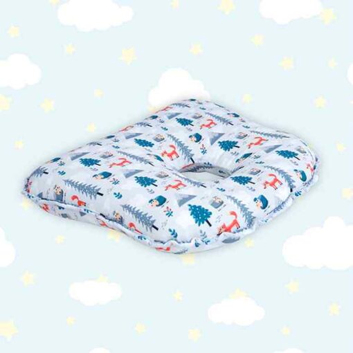 StarAndDaisy Memory Foam Baby Head Shaping Pillow for Preventing Flat Head Syndrome, 0+ Years, 26 cm X 21 cm X 4 cm (Bambi & Friends) - Multicolor - Image 3
