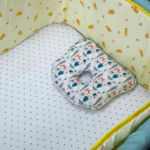 StarAndDaisy Memory Foam Baby Head Shaping Pillow for Preventing Flat Head Syndrome, 0+ Years, 26 cm X 21 cm X 4 cm (Bambi & Friends) - Multicolor - Image 5