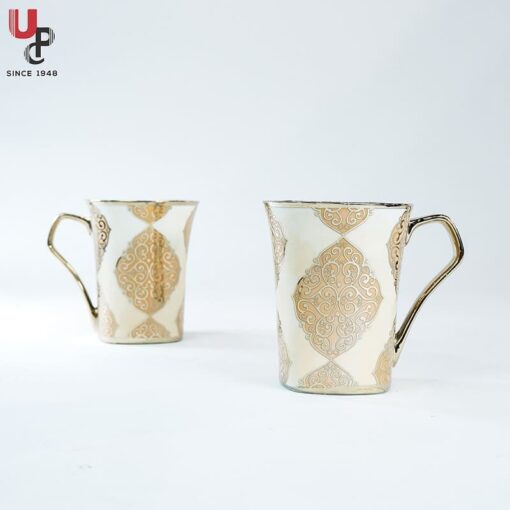 SND Homes Flower Series Fine Bone China Ceramics 300ml (Pack of 2) Bone China Coffee Mug  (330 ml, Pack of 2) - Image 2