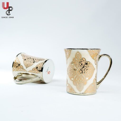 SND Homes Flower Series Fine Bone China Ceramics 300ml (Pack of 2) Bone China Coffee Mug  (330 ml, Pack of 2) - Image 2