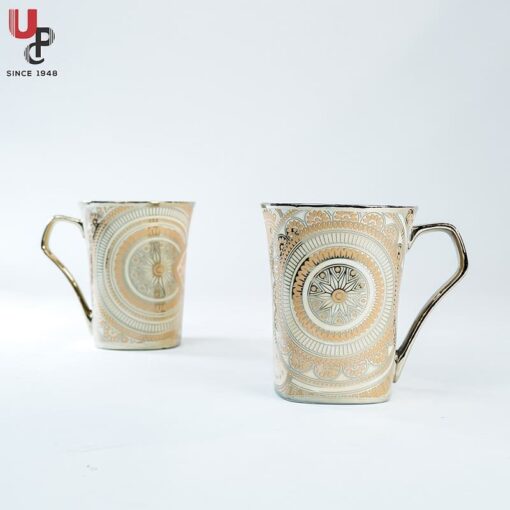 SND Homes Flower Series Fine Bone China Ceramics 300ml (Pack of 2) Bone China Coffee Mug  (330 ml, Pack of 2) - Image 2