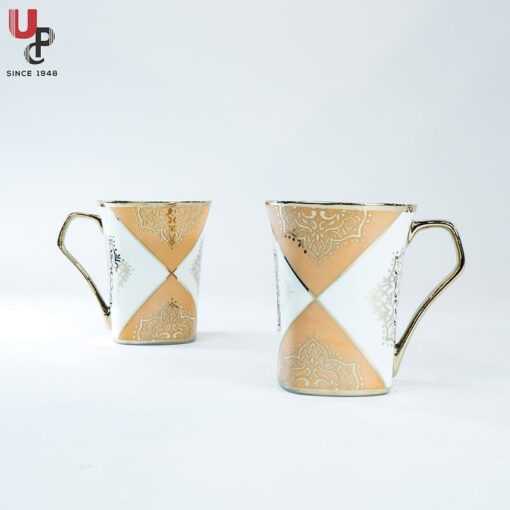 SND Homes Flower Series Fine Bone China Ceramics 300ml (Pack of 2) Bone China Coffee Mug  (330 ml, Pack of 2) - Image 3