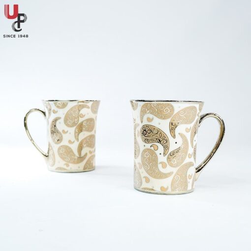 SND Homes Flower Series Fine Bone China Ceramics 300ml (Pack of 2) Bone China Coffee Mug  (330 ml, Pack of 2) - Image 3