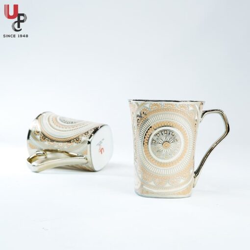 SND Homes Flower Series Fine Bone China Ceramics 300ml (Pack of 2) Bone China Coffee Mug  (330 ml, Pack of 2) - Image 3