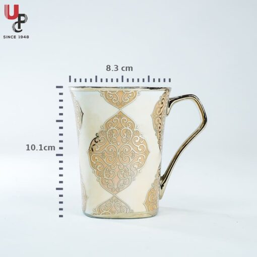 SND Homes Flower Series Fine Bone China Ceramics 300ml (Pack of 2) Bone China Coffee Mug  (330 ml, Pack of 2) - Image 4