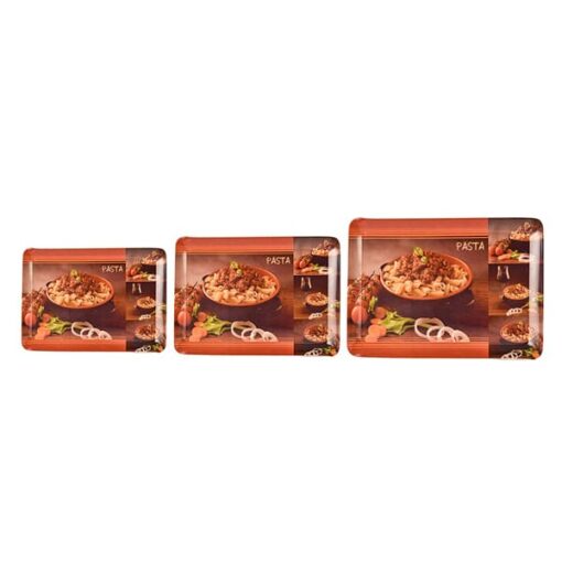 SND Homes Premium Melamine Break Resistant Serving Tray Set Flora Shape Modern Designs(Set of 3 - S, M, L) - Image 4
