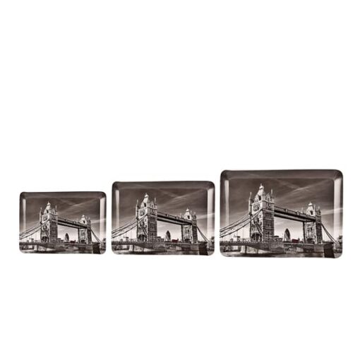 SND Homes Premium Melamine Break Resistant Serving Tray Set Flora Shape Modern Designs(Set of 3 - S, M, L) - Image 2