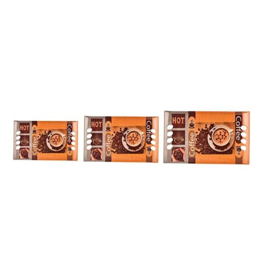 SND Homes Premium Melamine Break Resistant Serving Tray Set Shape-Royal Modern Designs(Set of 3 - S, M, L) - Image 4