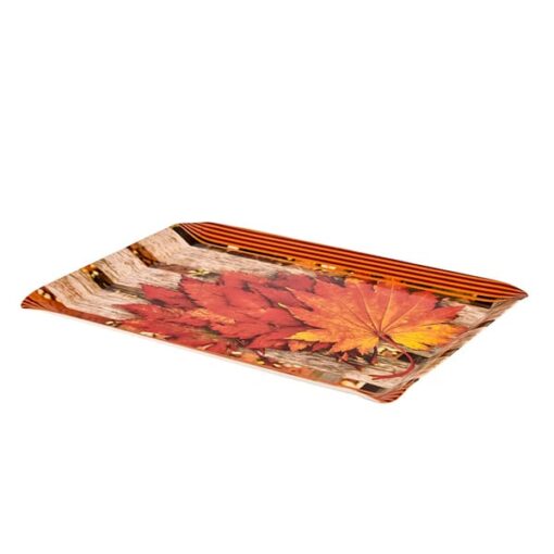 SND Homes Premium Melamine Break Resistant Serving Tray Set Flora Shape Modern Designs (Set of 3 - S, M, L) - Image 2