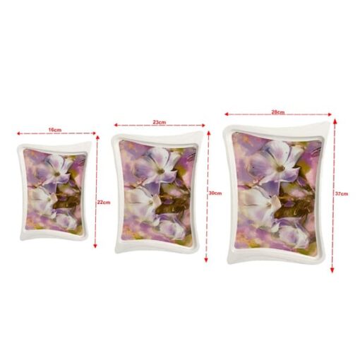 Crystal by SND Homes Melamine Serving Tray, Set of 3 (Small, Medium and Large Size) Star Series Tray - Image 4
